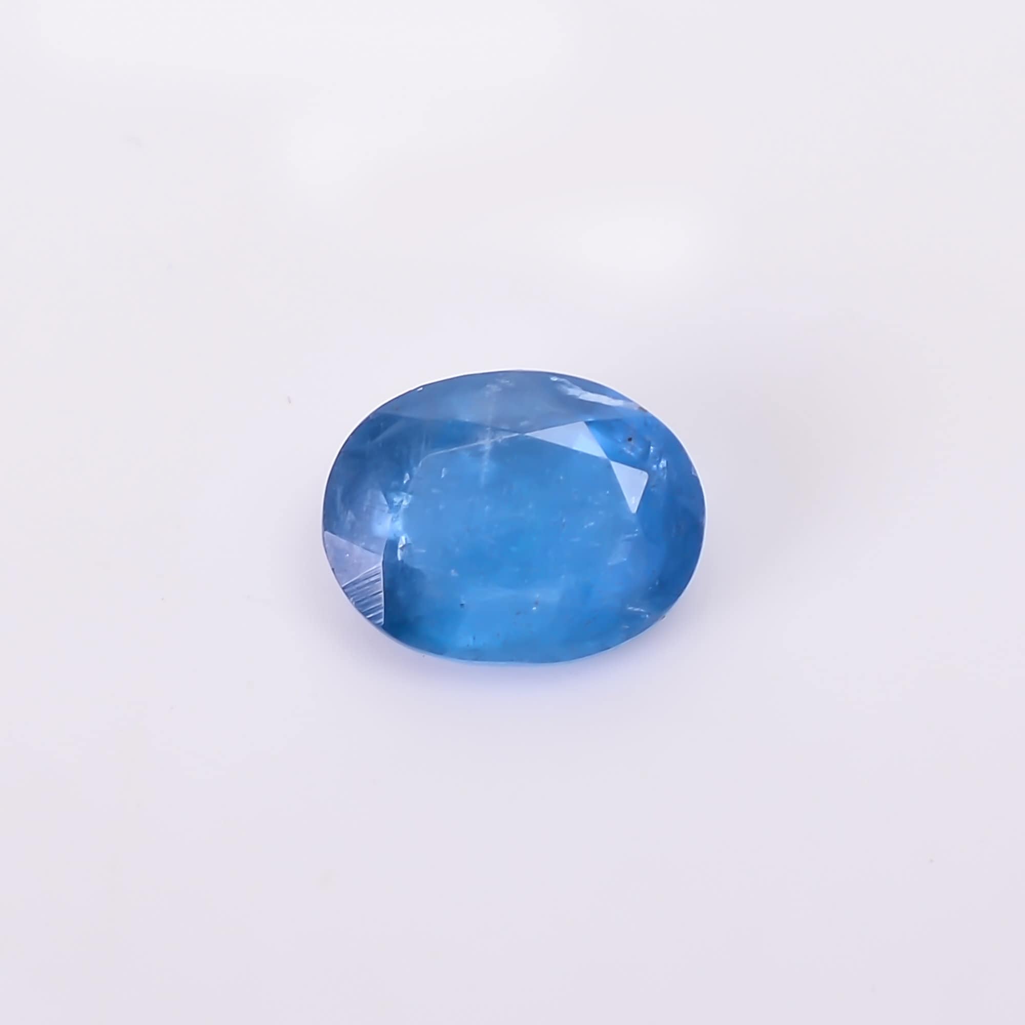 natural blue kyanite oval shape cut stone loose gemstone